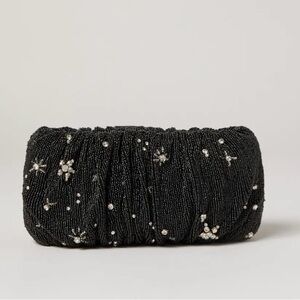 STAUD Black Beaded Clutch